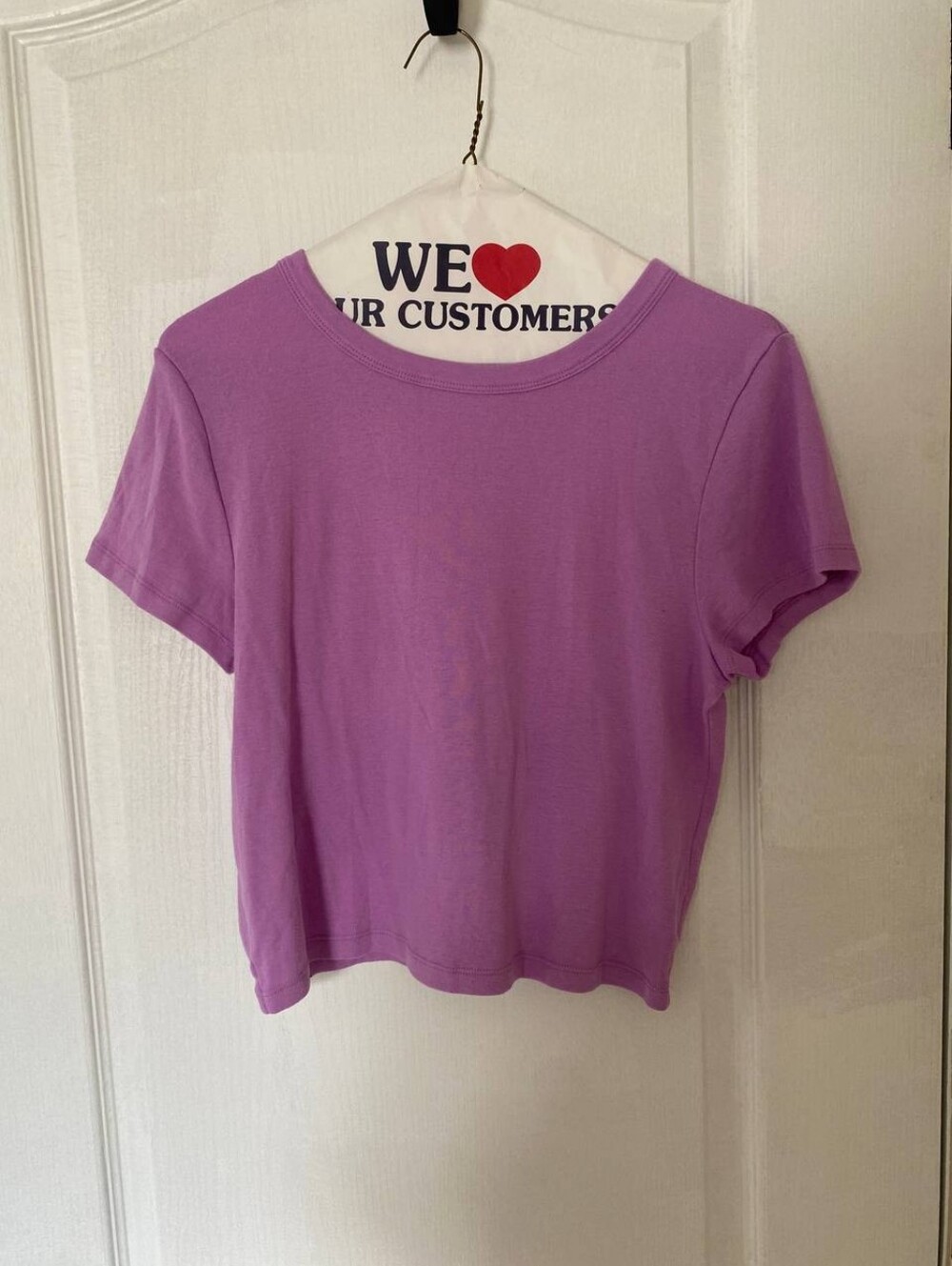 American Eagle Purple Baby Tee Short Sleeves Size XL